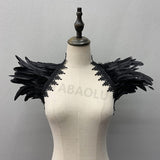 Luxury Punk Feather Shrug Shawl