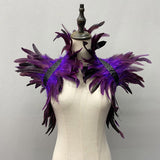 Luxury Punk Feather Shrug Shawl
