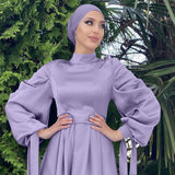 Modest Women Tie Sleeve Dress