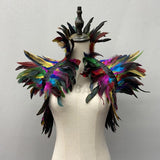 Luxury Punk Feather Shrug Shawl