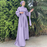 Modest Women Tie Sleeve Dress