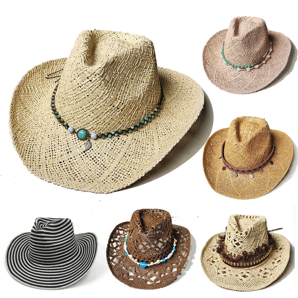 Straw Hand-Woven Western Cowboy Hat