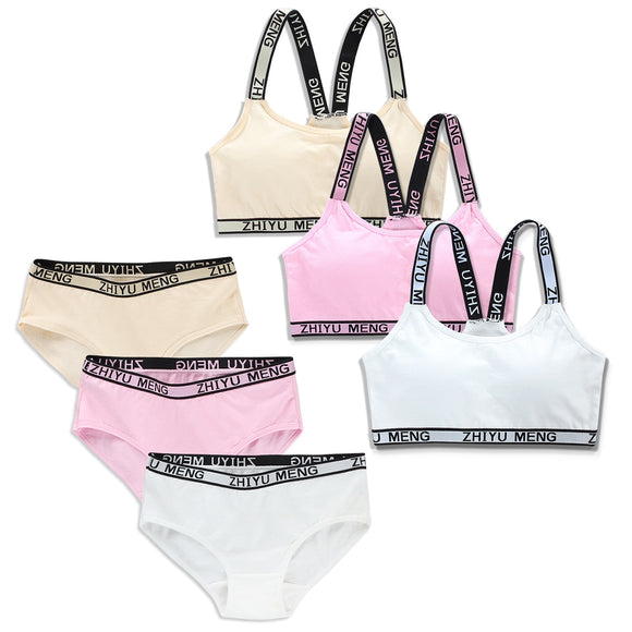 Girls Cotton Bra And Panty Sets