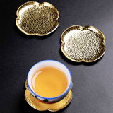 Gold Hammered Brass Cup Coaster