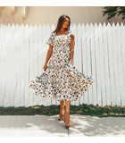 Mother Daughter Matching Short Sleeve Floral Dress