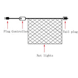 96/190/672 8 Modes for Flashing LED Net Lights