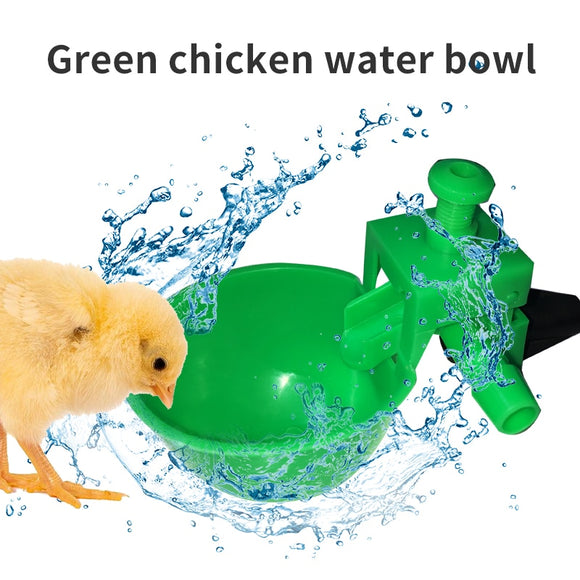 10-50 Sets Green Automatic Drinking Bowl for Chicken Coop