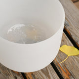 Chakra Frosted Quartz Crystal Singing Bowl