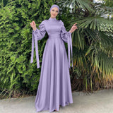 Modest Women Tie Sleeve Dress