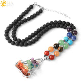 Natural Stone 7 Chakra Pendant Necklace