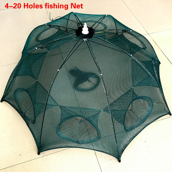 Nylon Foldable 4-20 Holes Automatic Fishing Net