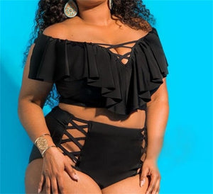 Woman Plus Size High Waisted Swimsuit