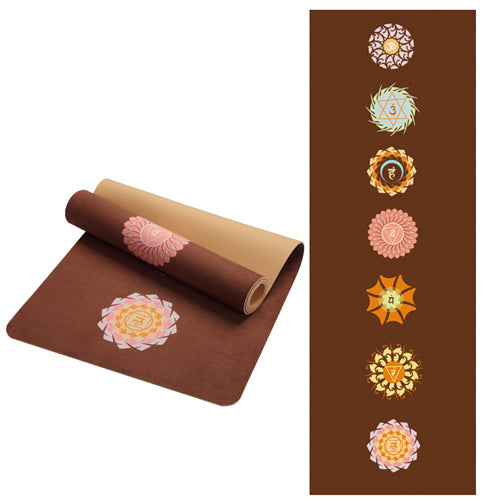 6 MM Lotus Pattern Suede  Yoga Mat