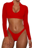 African Bandage Tankini Long Sleeve  Swimwear