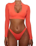 African Bandage Tankini Long Sleeve  Swimwear