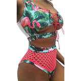 African Bandage Tankini Long Sleeve  Swimwear