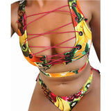 African Bandage Tankini Long Sleeve  Swimwear