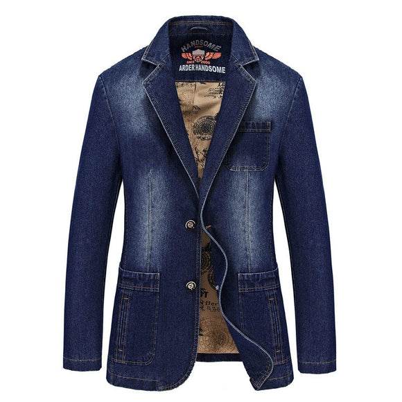 Men Denim Blazer Jacket