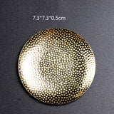 Gold Hammered Brass Cup Coaster