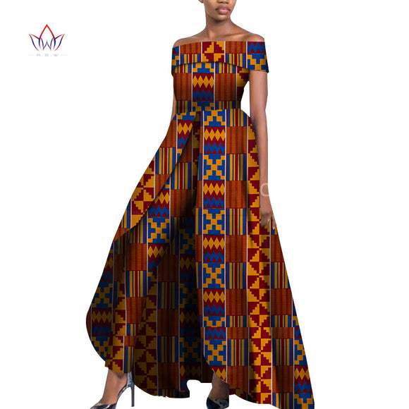 African Design Off Shoulder Elegant Women Jumpsuit