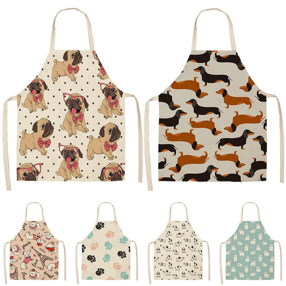 Dog Printed Kitchen Apron