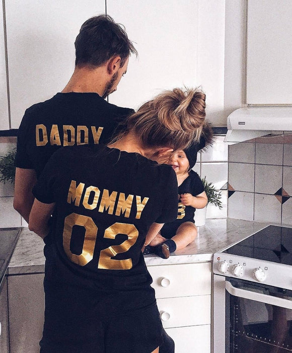 DADDY and MOMMY Family Matching Cotton T-shirt