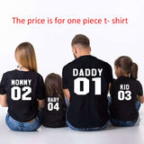 DADDY and MOMMY Family Matching Cotton T-shirt