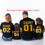 DADDY and MOMMY Family Matching Cotton T-shirt