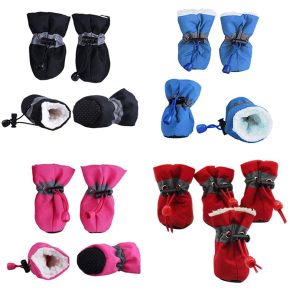 Waterproof Anti-slip Pet Booties 4pcs/set