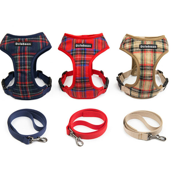 Plaid Brace Chest Harness Vest