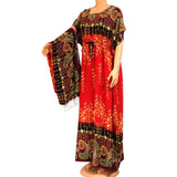 Ethnic Cotton Floral Print Dress with Lace Big Scarf