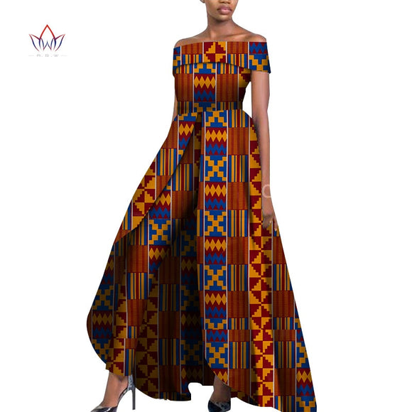 African Design Off Shoulder Elegant Jumpsuit