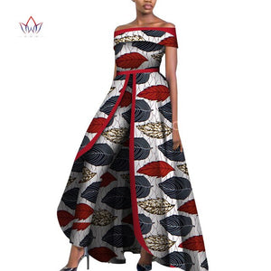 African Design Off Shoulder Elegant Jumpsuit