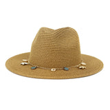 White Panama Wide Brim Straw Sun Hat