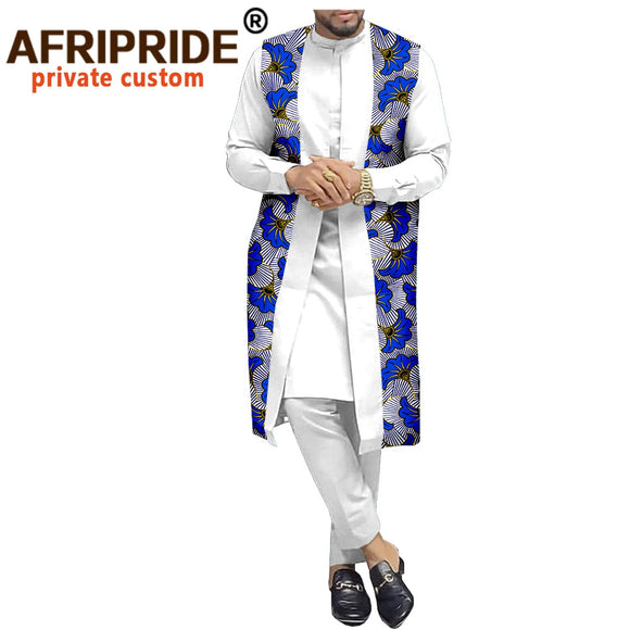 Men African Traditional Tribal Outfit 3 Piece Set