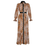 Women Leopard Print Maxi Dress