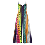 Women Dashiki Print O-Collar Jumpsuit