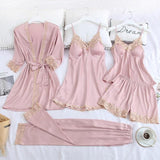 Women Silky Lace Sleep Nightwear Set