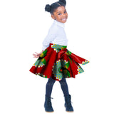 Girl Dashiki Print Pleated Tutu Skirts