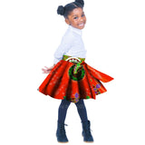 Girl Dashiki Print Pleated Tutu Skirts