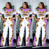 Dashiki African Short Sleeve Wide Leg Trousers Outfit