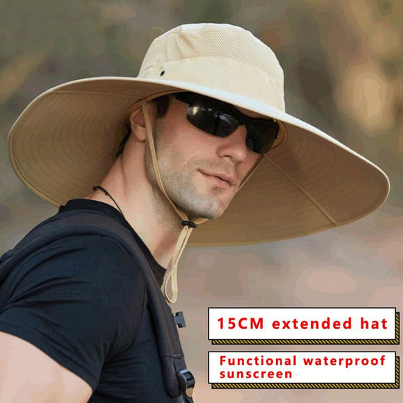 Solid Waterproof Big wide Brim Fisherman Hat