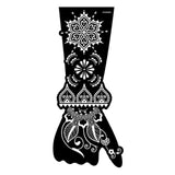 DIY Indian Henna Rose Lace Flower Tattoo Stencil