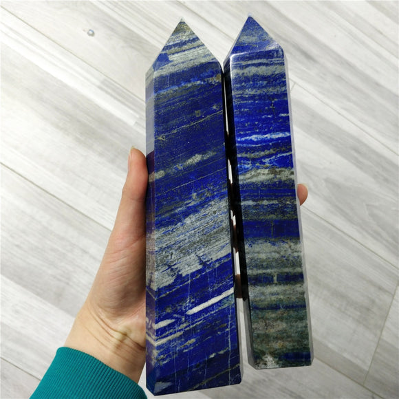 Natural Lapis Lazuli Mineral Raw Stone Large Tower Obelisk