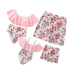 Family Matching Tropical Vibes Swimsuit Sets