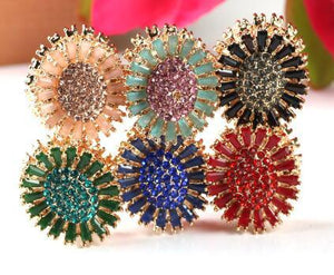 12PCS Magnet Crystal Brooches Hijab Pins