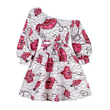 Women Tribal Print Off Shoulder Mini Dress