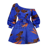 Women Tribal Print Off Shoulder Mini Dress