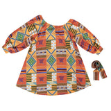 Women Tribal Print Off Shoulder Mini Dress